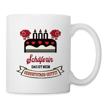 Schäferin Geburtstag Schaefer Geb. Schafhirtin - Tasse - Weiß - Rechts