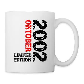 2002 Oktober Limited Edition 21. Geburtstag Deko - Tasse - Weiß - Rechts