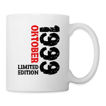 1999 Oktober Limited Edition 24. Geburtstag Deko - Tasse - Weiß - Rechts