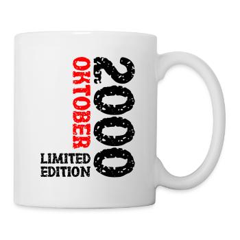 2000 Oktober Limited Edition 23. Geburtstag Deko - Tasse - Weiß - Rechts