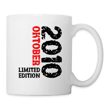 2010 Oktober Limited Edition 13. Geburtstag Deko - Tasse - Weiß - Rechts