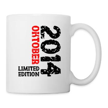 2014 Oktober Limited Edition 9. Geburtstag Deko - Tasse - Weiß - Rechts