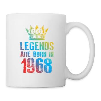 1968 legends born in - Tasse - Weiß - Rechts
