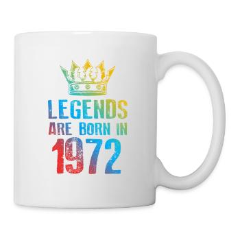 1972 legends born in - Tasse - Weiß - Rechts