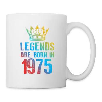 1975 legends born in - Tasse - Weiß - Rechts