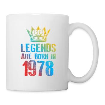1978 legends born in - Tasse - Weiß - Rechts