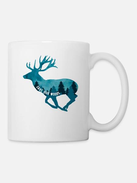 Rettet Unsere Wälder Umweltschutz - Tasse - Weiß