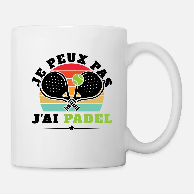 Je peux pas j'ai padel - Mug blanc - blanc