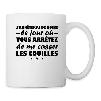 J arrêterai de boire Humour cadeau - Mug blanc - blanc - Droite