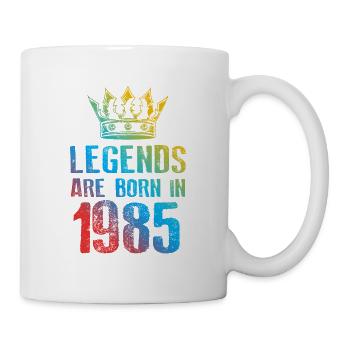 1985 legends born in - Tasse - Weiß - Rechts