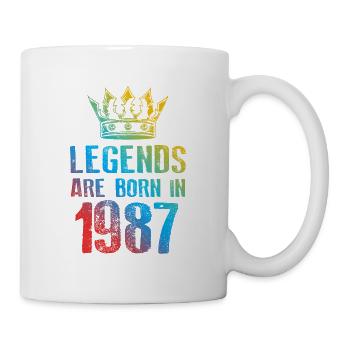 1987 legends born in - Tasse - Weiß - Rechts