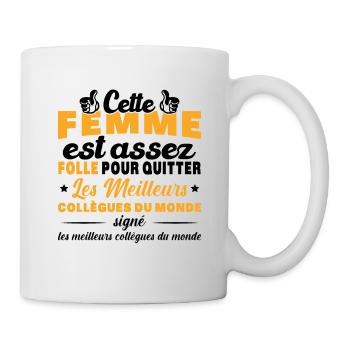 Départ Collègue de Travail Nouvel Emploi Retraite - Mug blanc - blanc - Droite