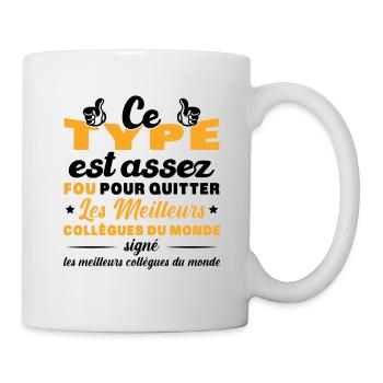 Départ Collègue de Travail Nouvel Emploi Retraite - Mug blanc - blanc - Droite