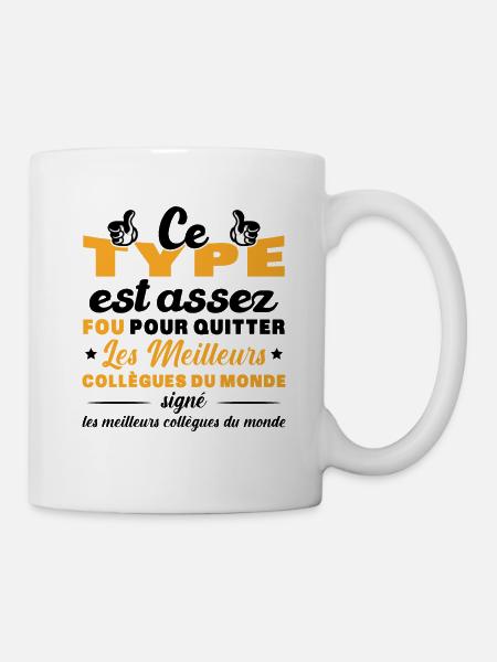 Départ Collègue de Travail Nouvel Emploi Retraite - Mug blanc - blanc