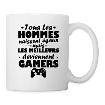 Les meilleurs deviennent gamers - Mug blanc - blanc - Droite