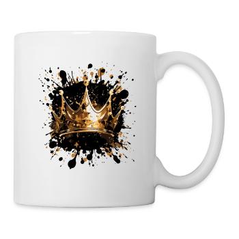 Couronne Splat Or - Mug blanc - blanc - Droite