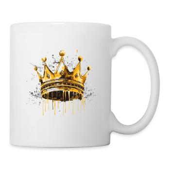 Krone Symbol Gold König - Tasse - Weiß - Rechts