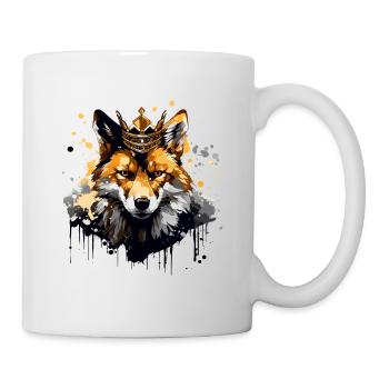 Fox Crown King Animal - Mug - white - Right