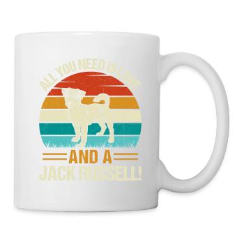 All you need is love and a Jack Russell - Tasse - Weiß - Rechts