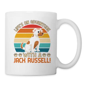 La vie est une aventure avec un Jack Russell - Mug blanc - blanc - Droite