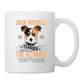 Jack Russell Terrier, la collerette ultime - Mug blanc - blanc - Droite