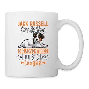 Jack Russell small dog big adventures lots of - Mug - white - Right