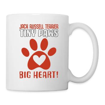 Jack Russell Terrier tiny paws big heart - Mug - white - Right