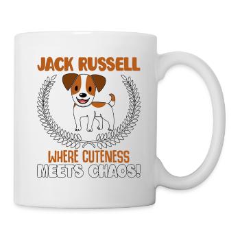 Jack Russell where cuteness meets chaos - Mug - white - Right