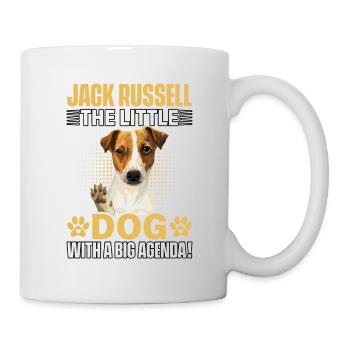 Jack Russell, le petit chien qui a un grand agenda - Mug blanc - blanc - Droite
