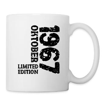 1967 Oktober Limited Edition 56. Geburtstag Deko - Tasse - Weiß - Rechts