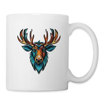 Elch Portrait - Tasse - Weiß - Rechts