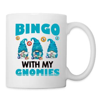 Bingo With My Gnomies Funny Bingo - Mug - white - Right