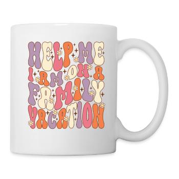 Help, I'm on a family vacation - Mug - white - Right