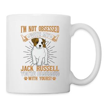 Je ne suis pas obsédé par mon Jack Russell que tu es - Mug blanc - blanc - Droite