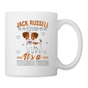 Jack Russell J’adore c’est un truc de Terrier - Mug blanc - blanc - Droite