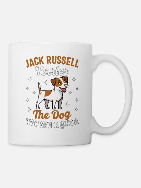 Jack Russell Terrier the dog who never quits - Kop/krus - hvid