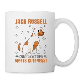 Jack Russellwhere attitude meets cuteness - Tasse - Weiß - Rechts