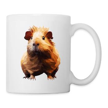 Cochon d’Inde dans le style polygonal - Mug blanc - blanc - Droite