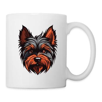 Yorkshire Terrier Dog Head - Mug - white - Right