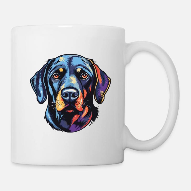 Labrador Hund Kopf - Tasse - Weiß