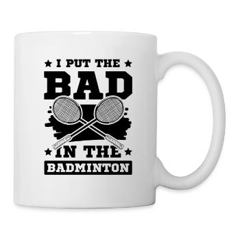 Badminton cool dicton - Mug blanc - blanc - Droite