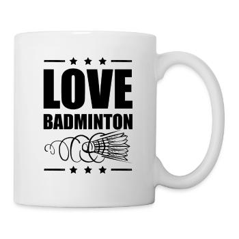 badminton liebe - Tasse - Weiß - Rechts