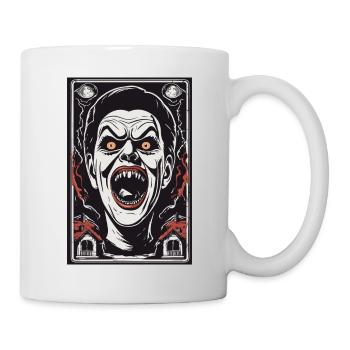 Gruseliges Halloween-design, Lustiger Geist outfit - Tasse - Weiß - Rechts
