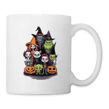 Gruseliges Halloween-design, Lustiger Geist outfit - Tasse - Weiß - Rechts