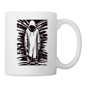 Gruseliges Halloween-design, Lustiger Geist outfit - Tasse - Weiß - Rechts