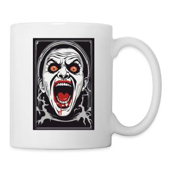 Gruseliges Halloween-design, Lustiger Geist outfit - Tasse - Weiß - Rechts