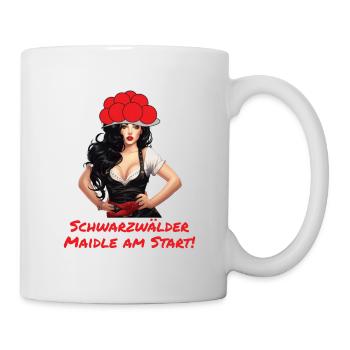Schwarzwälder Maidle am Start Bereit für Abenteuer - Tasse - Weiß - Rechts