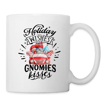 Weihnachten Holiday Wishes Gnomies Kisses - Tasse - Weiß - Rechts