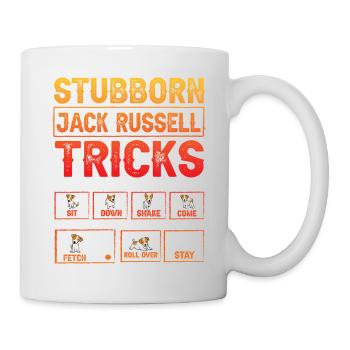 Stubborn Jack Russell Tricks - Tasse - Weiß - Rechts