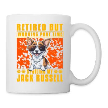 Retired but working part time Jack Russell - Tasse - Weiß - Rechts
